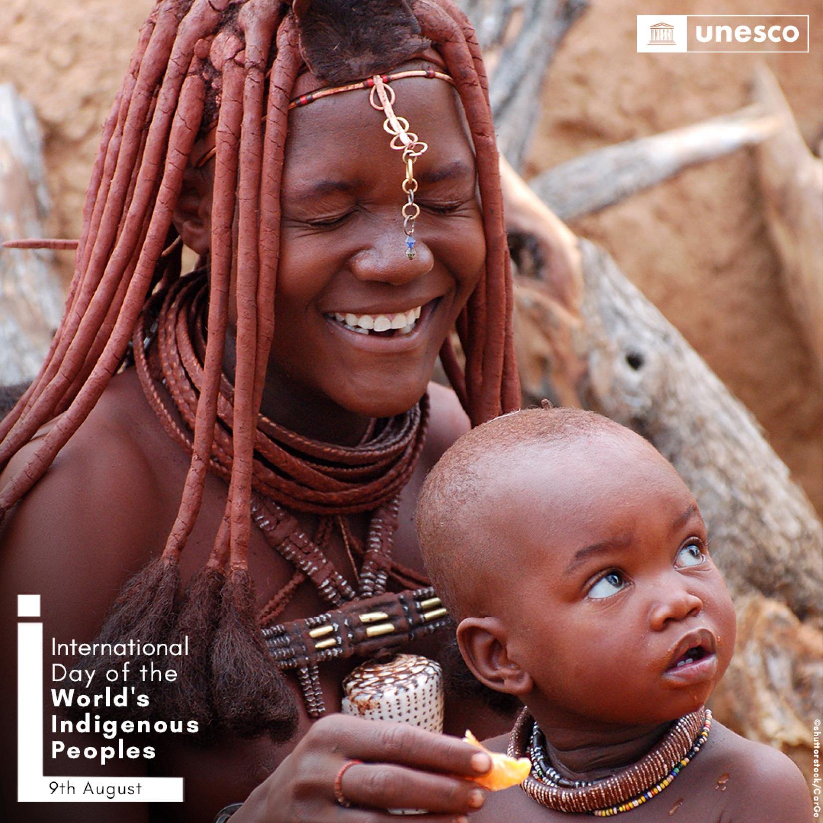 Himba Woman with her child
