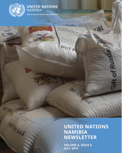 Cover of the UN Namibia Newsletter July edition