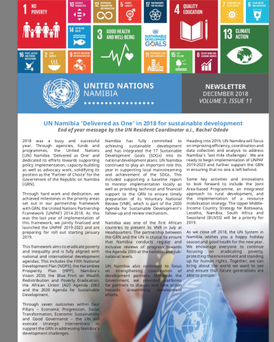 UN Namibia Newsletter- December 2018, Volume 3 Issue 11