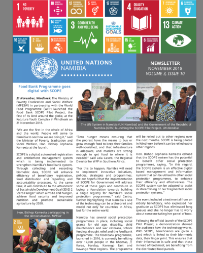 UN Namibia Newsletter- November 2018, Volume 3 Issue 10