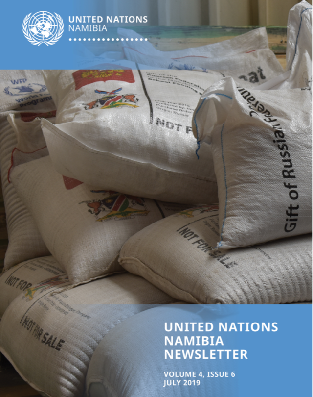 Cover of the UN Namibia Newsletter July edition