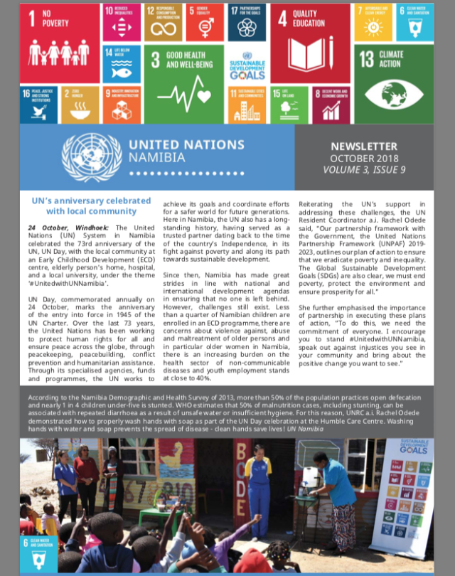 UN Namibia Newsletter - Oct 2018