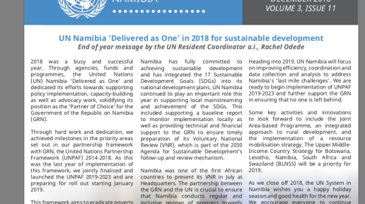 UN Namibia Newsletter- December 2018, Volume 3 Issue 11