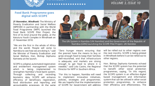 UN Namibia Newsletter- November 2018, Volume 3 Issue 10