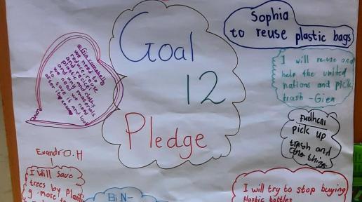SDG 12 pledges by students